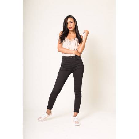 Pantalon stretch slim noir Nina Carter - Matière noble 29,90€