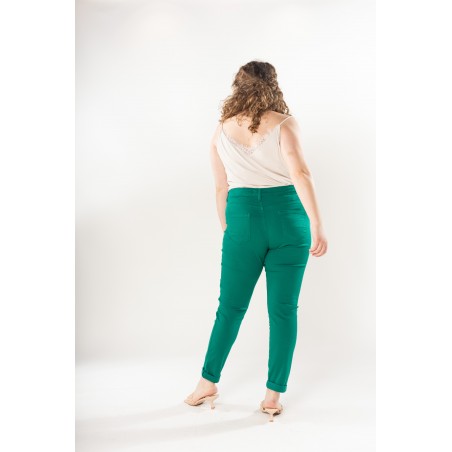 Pantalon stretch vert Nina Carter femme - Matière noble 29,90€