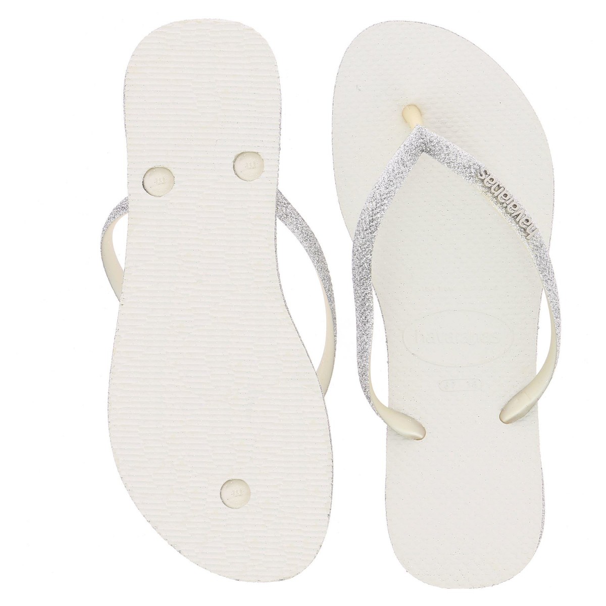 Tong femme Havaianas, paillettes argent - Matière noble 19,90€