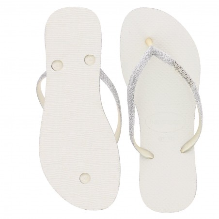 Tong femme Havaianas, paillettes argent - Matière noble 19,90€