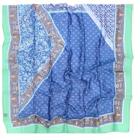 Foulard femme G. Pasquier bleu-vert  - Matière noble 12,90€