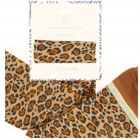 Foulard femme G. Pasquier léopard - Matière noble 12,90€
