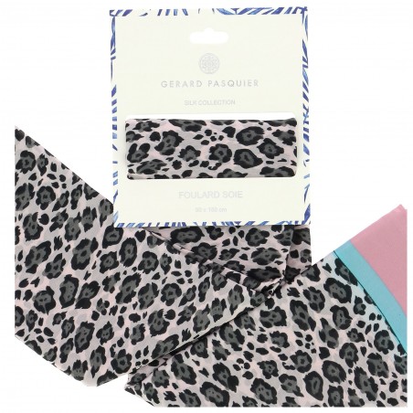 Foulard femme G. Pasquier léopard - Matière noble 12,90€