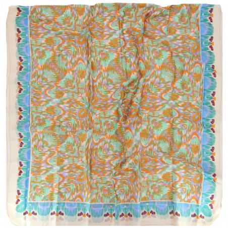 Foulard femme G. Pasquier multicolore orange/vert - Matière noble 12,90€