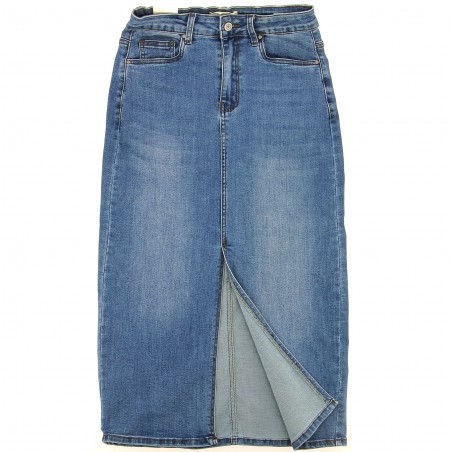 Jupe en jean mi-longue Nina Carter  - Matière noble 29,90€