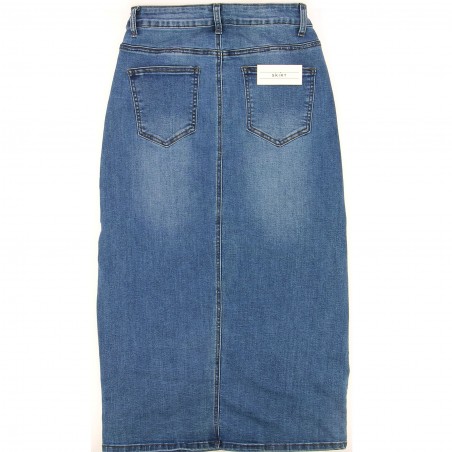 Jupe en jean mi-longue Nina Carter  - Matière noble 29,90€