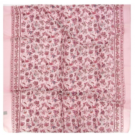 Foulard femme Gérard Pasquier motif floral rose - Matière noble 12,90€