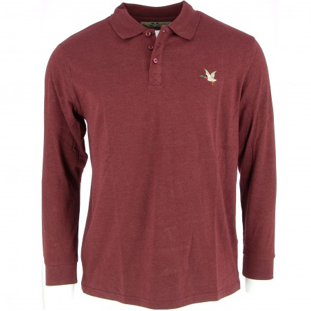 Polo manches longues  Chevignon bordeaux - Matière noble 19,90€