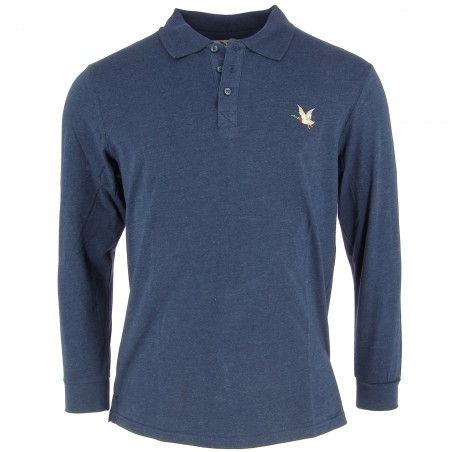 Polo homme manches longues  Chevignon marine - Matière noble 19,90€
