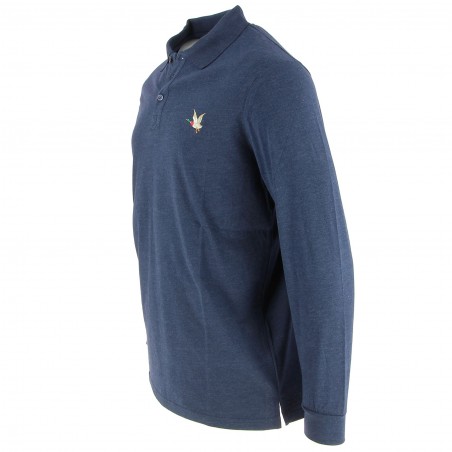 Polo homme manches longues  Chevignon marine - Matière noble 19,90€