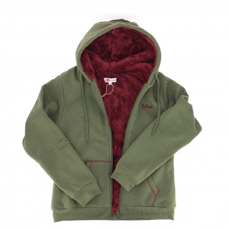SWEAT FEMME CAPUCHE  LEE COOPER KAKI - Matière noble 24,90€