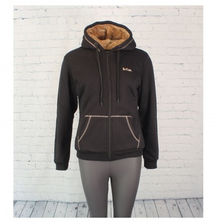SWEAT FEMME CAPUCHE  LEE COOPER NOIR- Matière noble 24,90€