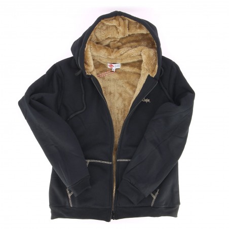 SWEAT FEMME CAPUCHE  LEE COOPER NOIR- Matière noble 24,90€