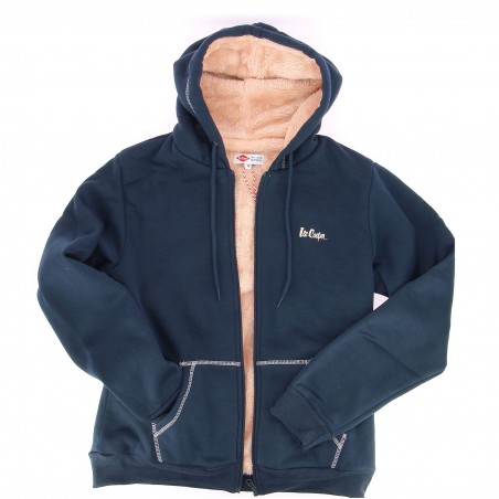 SWEAT FEMME CAPUCHE  LEE COOPER MARINE - Matière noble 24,90€