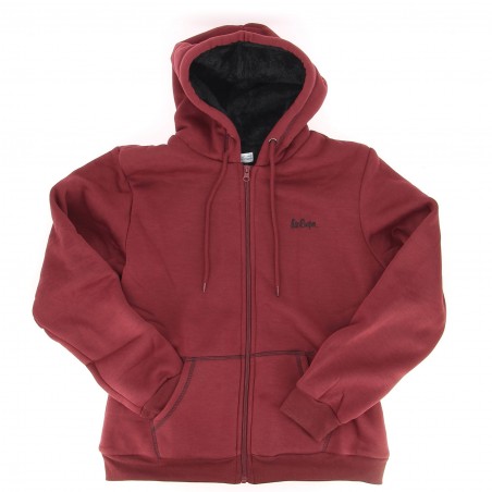 SWEAT FEMME CAPUCHE  LEE COOPER BORDEAUX - Matière noble 24,90€