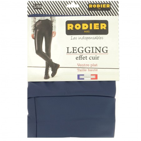 Legging  cuir RODIER noir chic, confortable, Matière noble