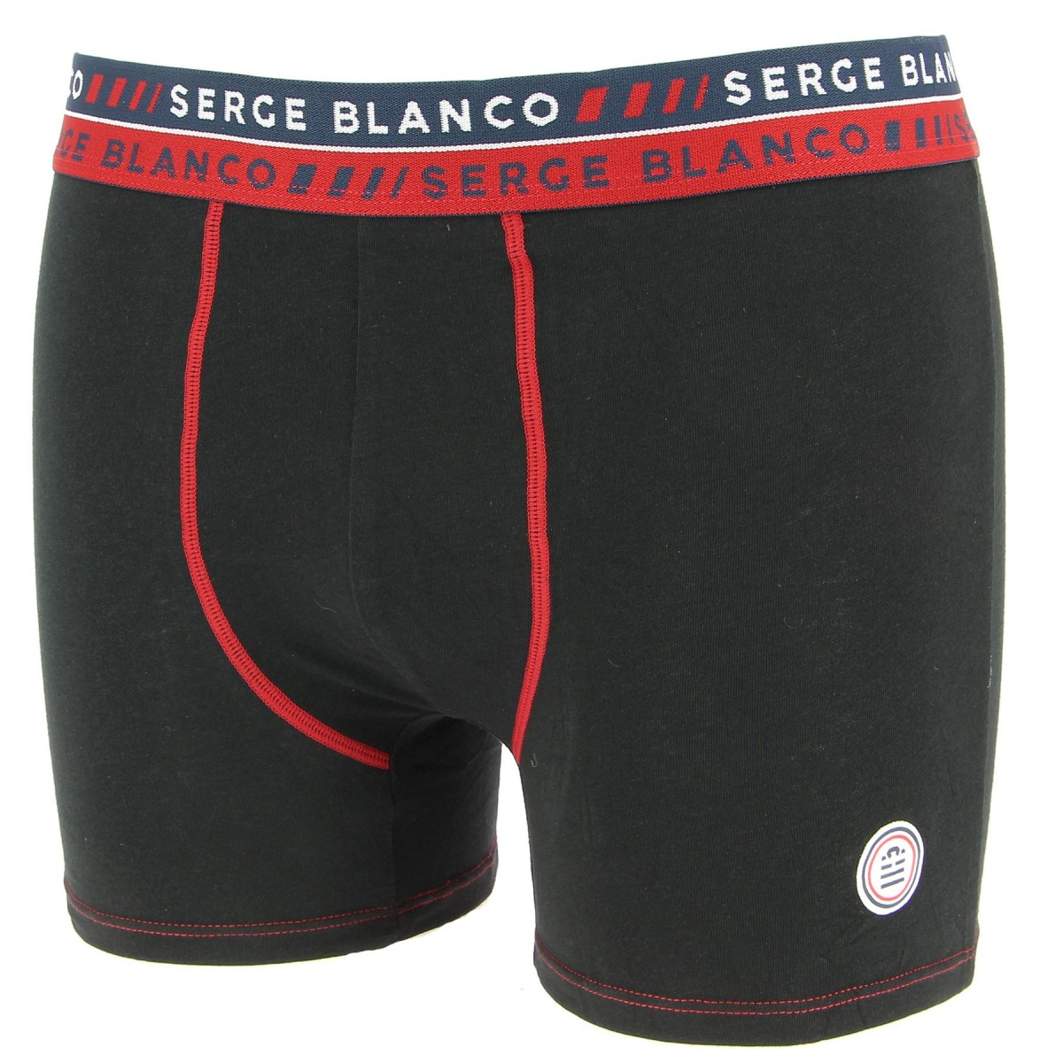 Boxer SERGE BLANCO noir pas cher -  Matière-noble 5,90€