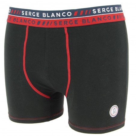 Boxer SERGE BLANCO noir pas cher -  Matière-noble 5,90€