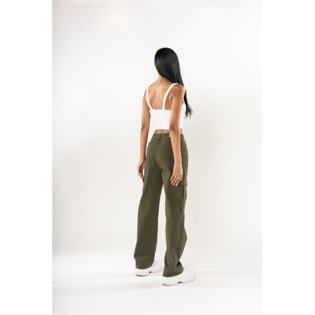 PANTALON CARGO LARGE NINA CARTER KAKI