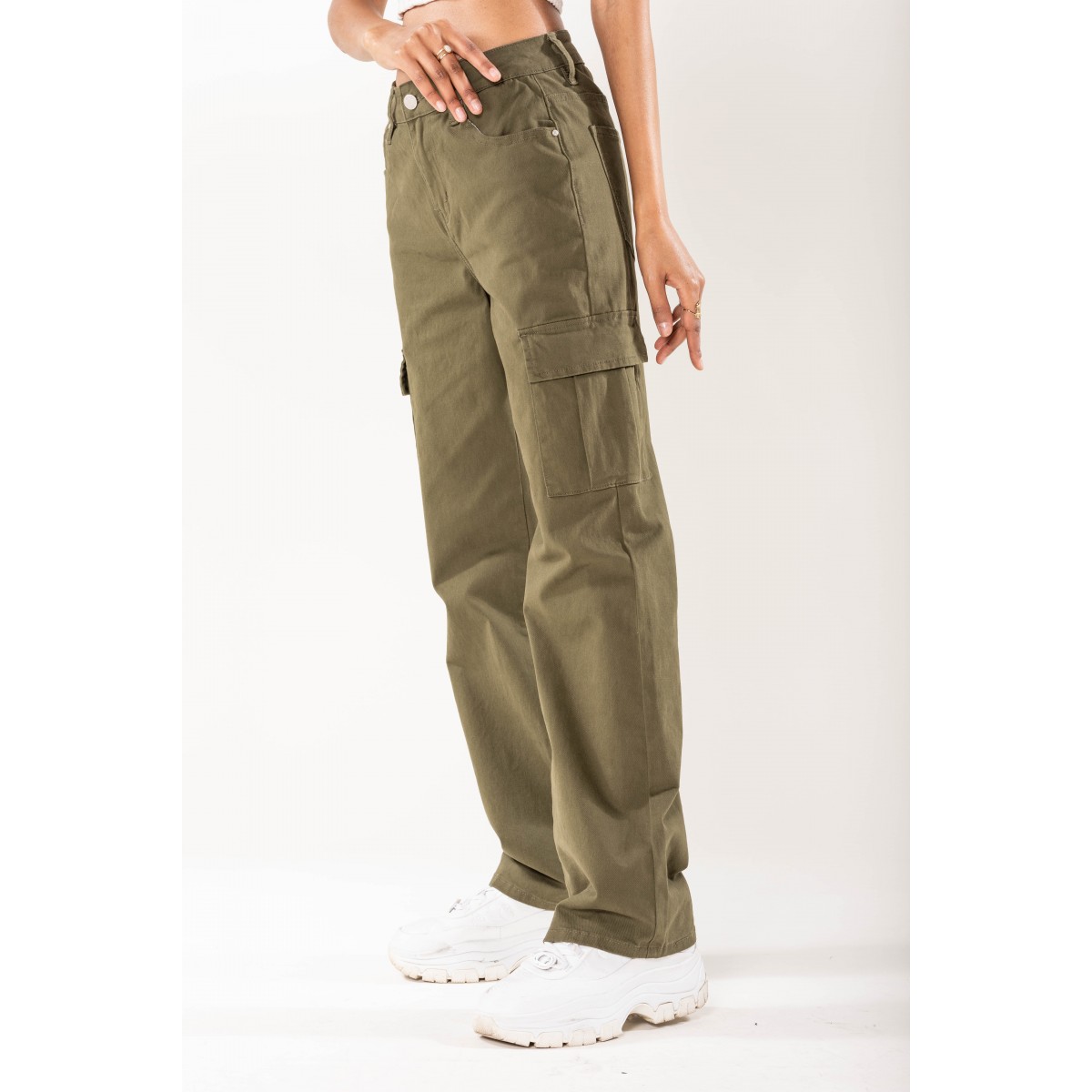 PANTALON CARGO LARGE NINA CARTER KAKI