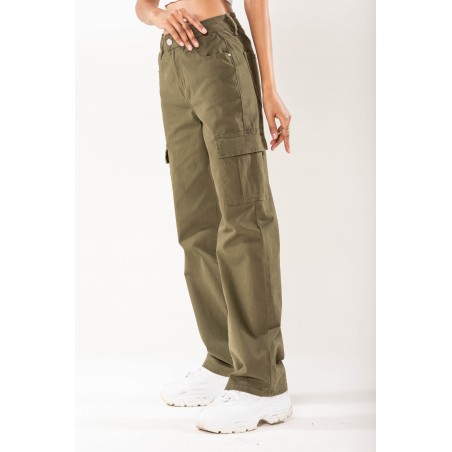 PANTALON CARGO LARGE NINA CARTER KAKI
