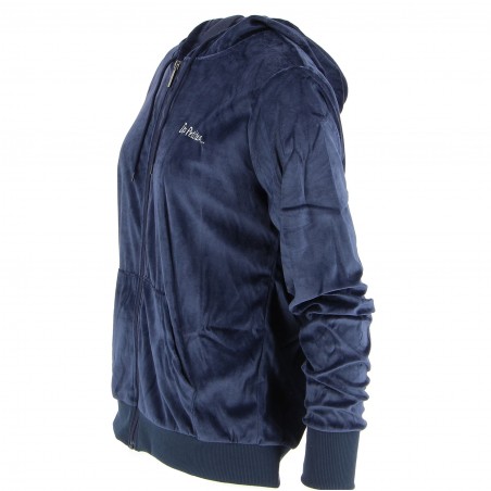 Jogging femme velours marine LES PETITES - Matière noble 24.90€