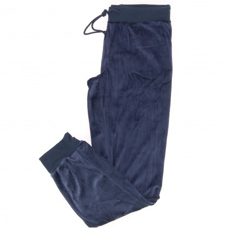 Jogging femme velours marine LES PETITES - Matière noble 24.90€