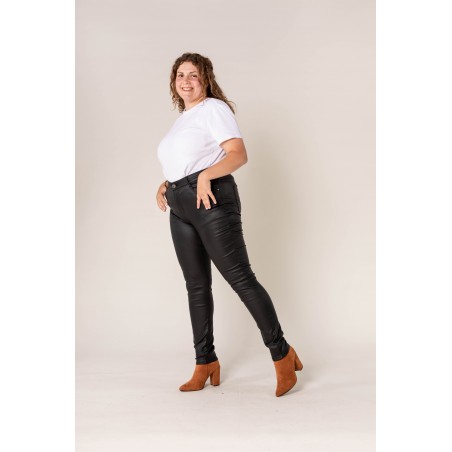 Jean slim enduit noir Nina Carter stretch - Matière noble 26.90€