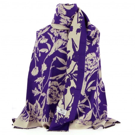 Grande écharpe GERARD PASQUIER écru et violet - Matière noble 19,90€