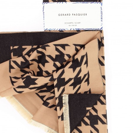 Grande écharpe GERARD PASQUIER  noir/beige - Matière noble 19,90€