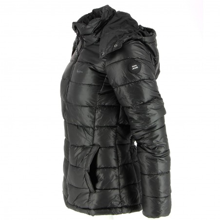 Doudoune femme PEPE JEANS noire - Matière noble 59.90€
