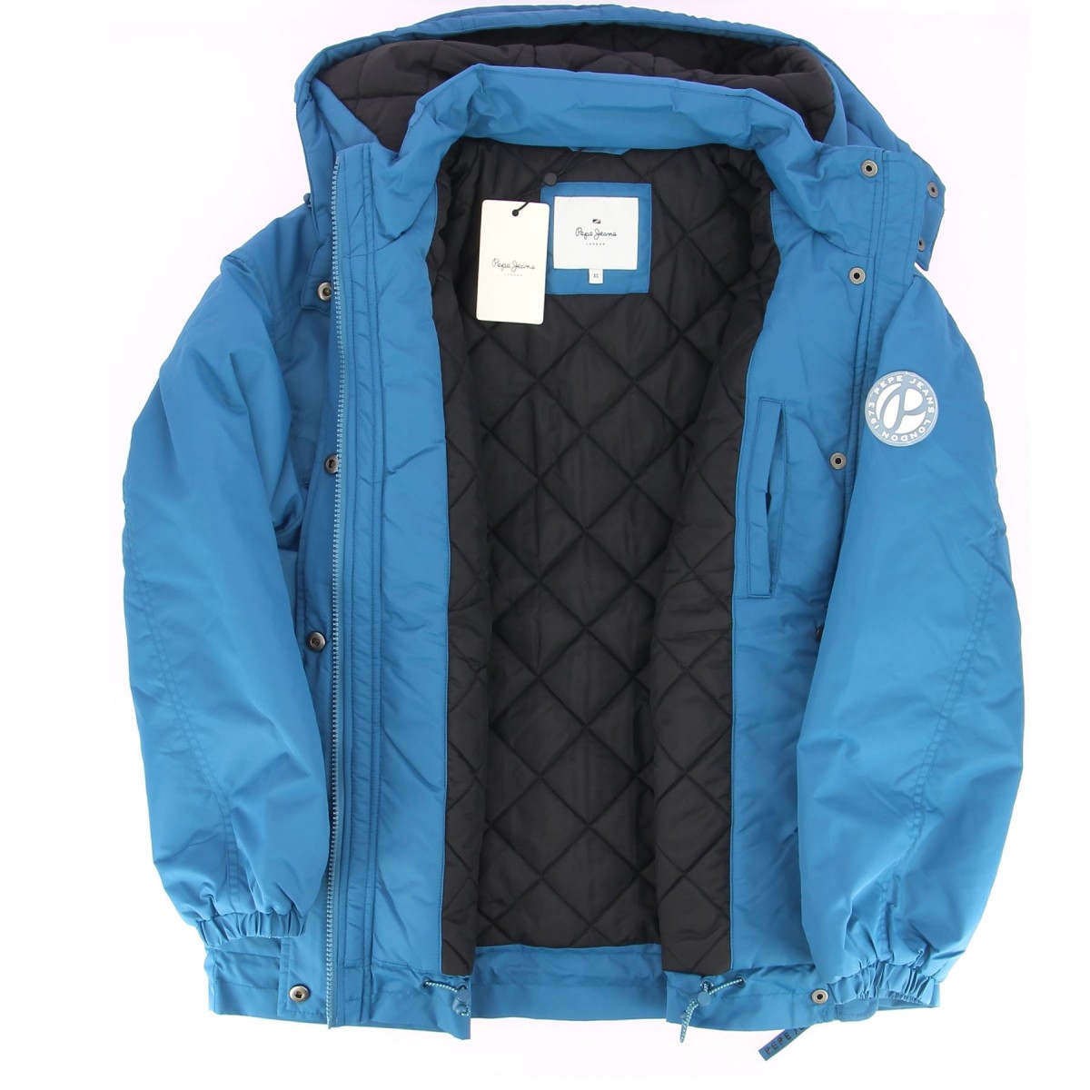 Doudoune courte femme PEPE JEANS bleue - Matière noble 59.90€