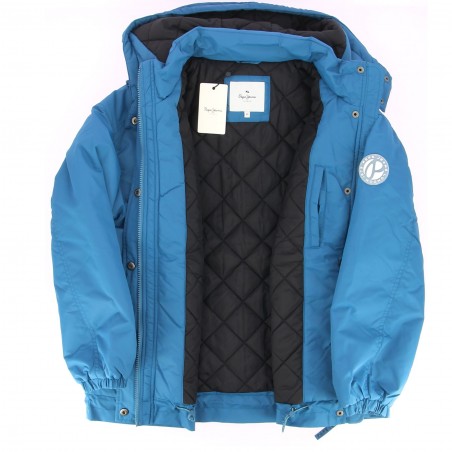Doudoune courte femme PEPE JEANS bleue - Matière noble 59.90€