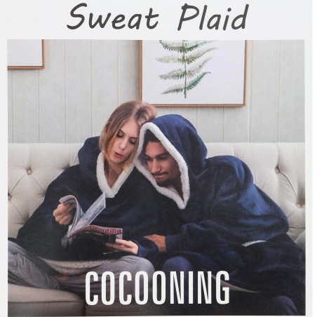 Sweat plaid "Cocooning" Kindy , divers coloris  - Matière noble 24.90€