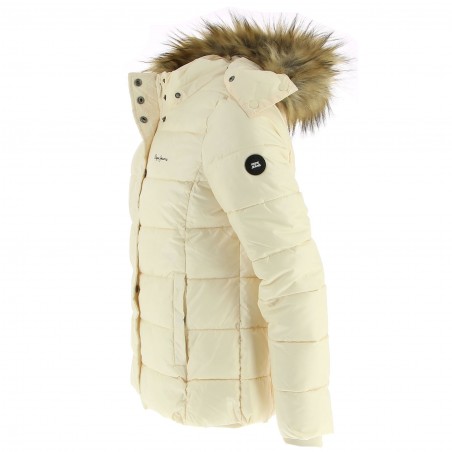 Doudoune PEPE JEANS femme ivoire - Matière noble 69.90€