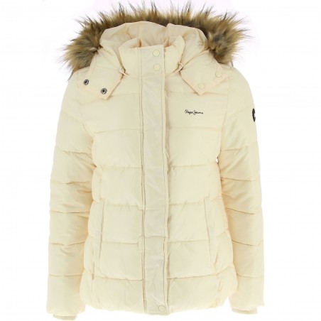 Doudoune PEPE JEANS femme ivoire - Matière noble 69.90€