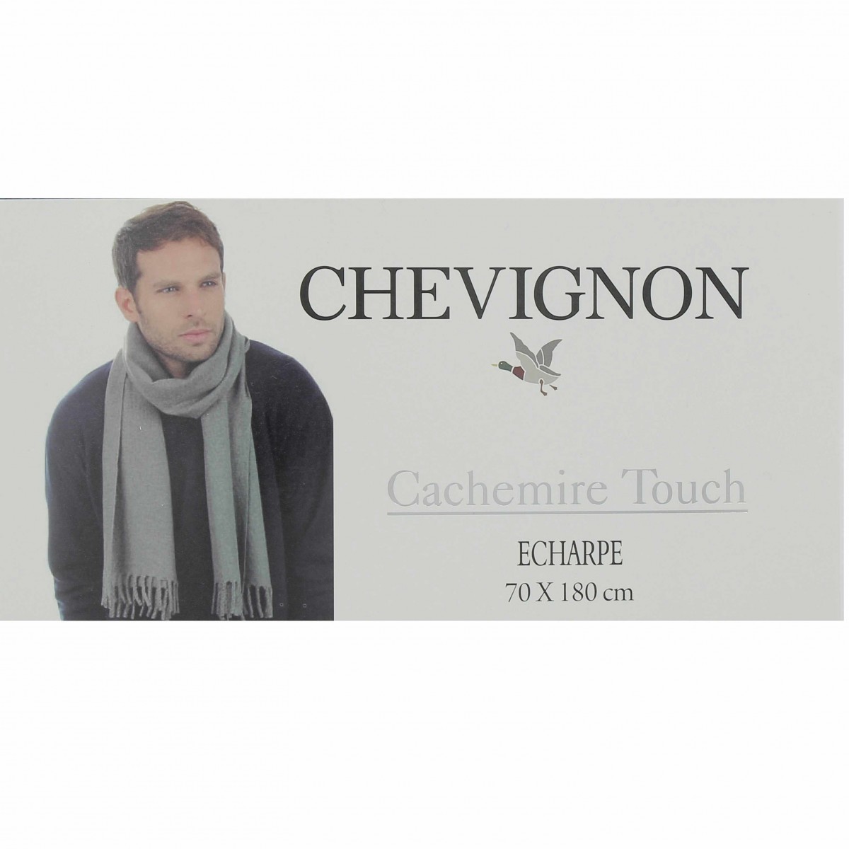 Echarpe homme CHEVIGNON noire, toucher cachemire - Matière noble 19.90 euros