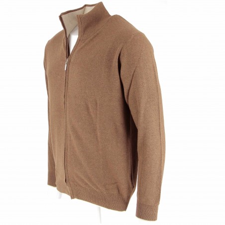 Gilet homme laine etCachemire marron - Matière noble 39.90€