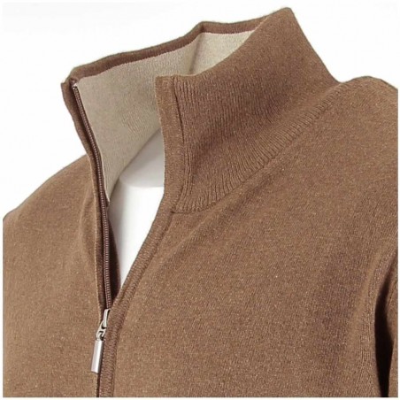 Gilet homme laine etCachemire marron - Matière noble 39.90€