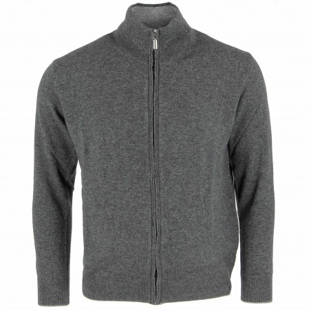Gilet homme Cachemire, laine et soie anthracite - Matière noble 39.90€