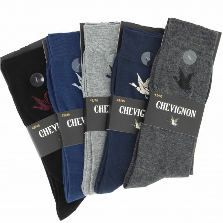 Chaussettes homme Chevignon, coloris noir, 65% Coton - Matière noble 2.90€
