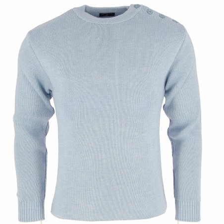 Pull marin homme Mérinos bleu - Matière noble 49.90€