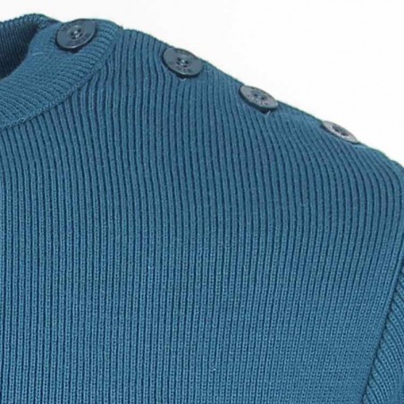 Pull marin homme Mérinos  bleu Paon - Matière noble 49.90€