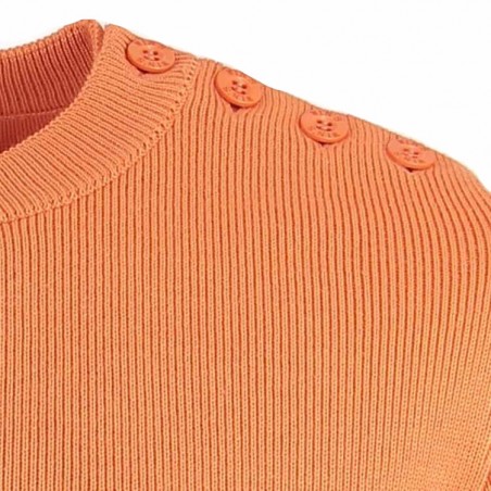 Pull marin Mérinos orange - Matière noble 49.90€