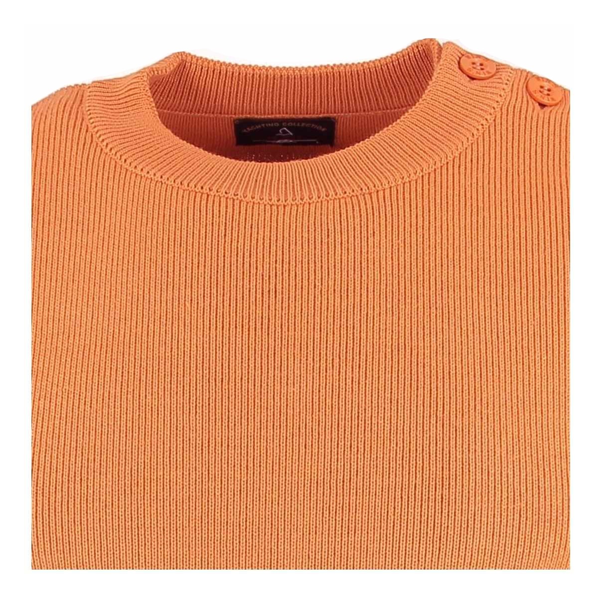 Pull marin Mérinos orange - Matière noble 49.90€