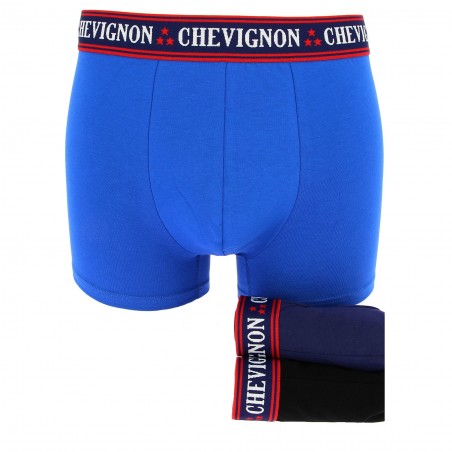 Boxer Chevignon PACK DE 3 : bleu, noir, marine - Matiere-noble 14.90€