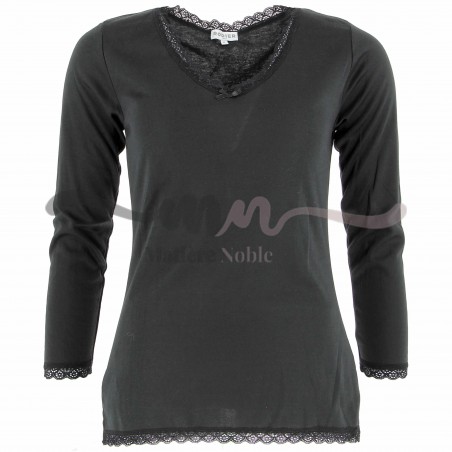 Tee-shirt chaud RODIER, noir, confort et chaleur - Matière-noble 8,90€