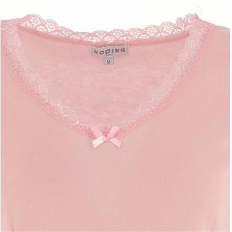 Tee-shirt chaud RODIER rose manches longues - Matière noble 8,90€