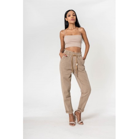Pantalon ample beige Nina Carter - Matière noble 29,90€