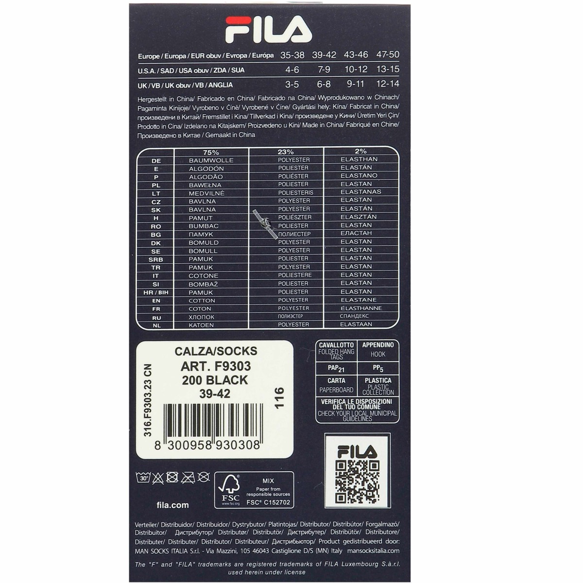 Chaussettes basses FILA unisexe - Matière noble 8.90€